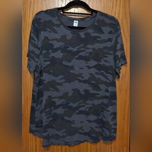 Old Navy Camo Short Sleeve Tee - Black and Gray
